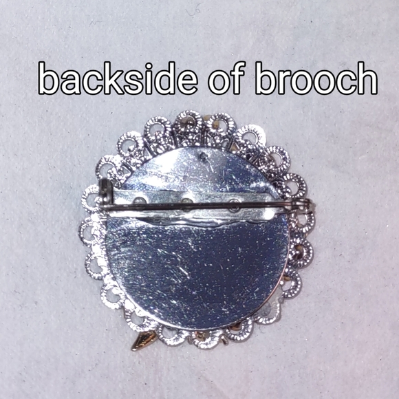 Aurora Borealis Crystals Brooch & Pink Awareness Ribbon - Picture 5 of 6